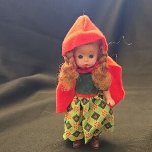 Madame Alexander Doll with Red Hood and Green Dress